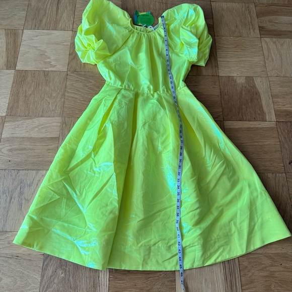 NWT Christopher John Rogers for Target Medium Yellow Neon Dress Missing Belt - Picture 4 of 8